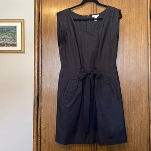 LOFT black cotton/linen dress. Size 14
